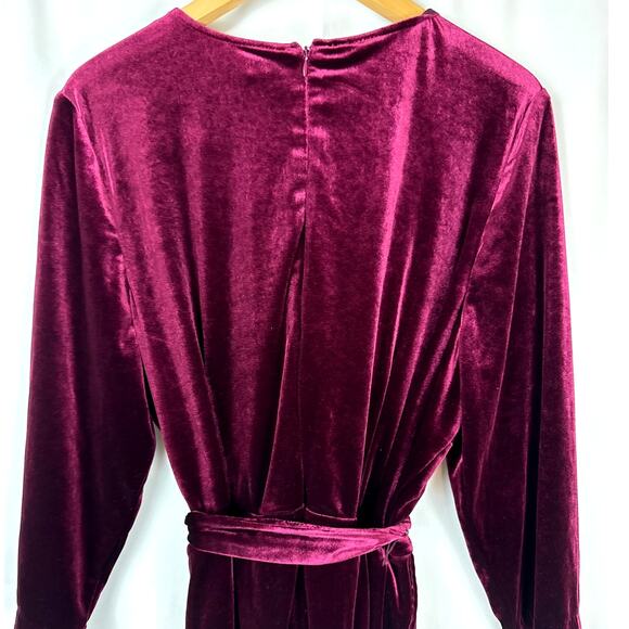 Eloquii Burgundy Velvet Jumpsuit - Picture 8 of 12